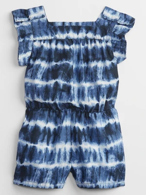 GAP Dětský overal tie-dye ruffle romper - Holky