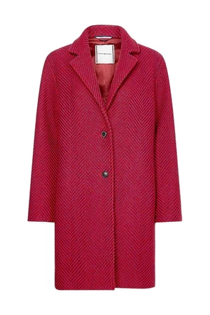 Tommy Hilfiger Coat - HERRINGBONE SB COAT red