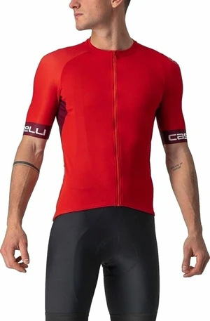 Castelli Entrata VI Jersey Red/Bordeaux/Ivory M