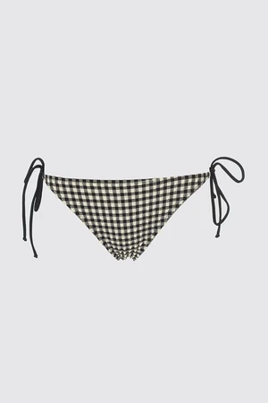 Trendyol Plaid Textured Bikini bottom