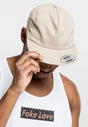 Unstructured 5-panel snapback khaki