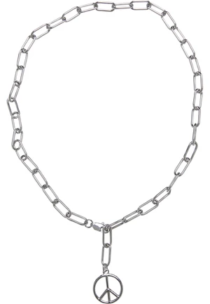 Y Chain Peace Necklace - Silver Color