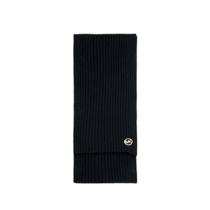 Michael Kors Šál - PATCH Rib Scarf - čierny