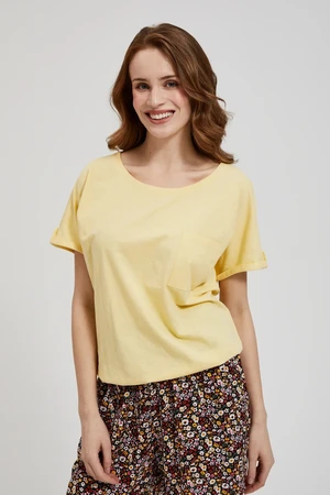 Women's T-shirt MOODO - light yellow