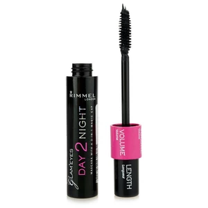 Rimmel Glam´ Eyes Day 2 Night řasenka pro prodloužení a zahuštění řas 2 v 1 odstín 001 Black 9.5 ml