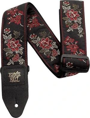 Ernie Ball Classic Jacquard Correa de guitarra textil Red Rose