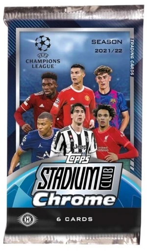 Panini 2021-2022 Topps Champions League Stadium Club Chrome Hobby Balíček futbalové karty