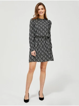 White-black dress with a small pattern Moodo - Women