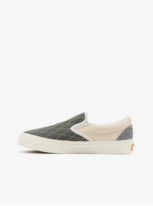 Beige-Green Women's Slip on Sneakers VANS - Women