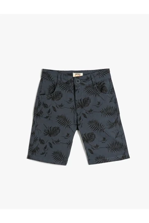 Koton Shorts - Dark blue - Normal Waist