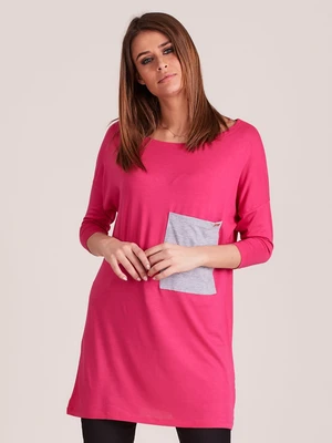 Lady's tunic with pocket, pink