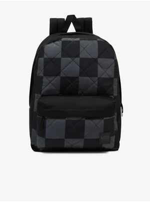 Grey-black ladies checkered backpack VANS - Ladies