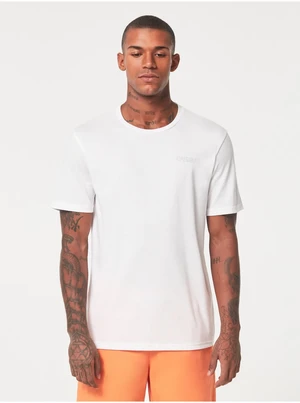 White Men's T-Shirt with Printed Back Oakley - Men