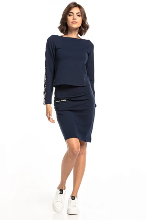 Tessita Woman's Skirt T329 4 Navy Blue