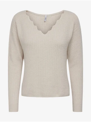 Women's cream sweater ONLY Gabriel - Women