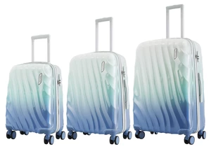 Semiline Unisex's ABS Suitcase Set T5648-0 Mint/Blue