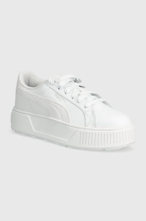 Kožené sneakers boty Puma Karmen L bílá barva, 384615