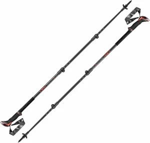 Leki Makalu Bright Red/Black/Dark Anthracite 110 - 145 cm Bâtons de trekking