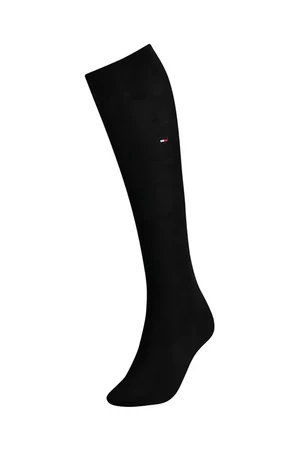 Tommy Hilfiger Socks - TH WOMEN 98% COTTON KNEEHIGH 1P Black