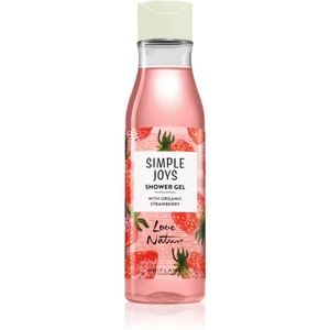 Oriflame Love Nature Simple Joys osvěžující sprchový gel s vůní jahod Organic Strawberry 250 ml