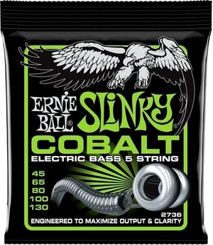 Ernie Ball 2736 Cobalt Slinky 45-130 Set de 5 corzi pentru bas