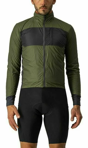 Castelli Unlimited Puffy Jacket Light Military Green/Dark Gray 3XL Giacca