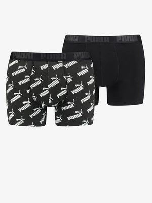 Set of two pairs of men's boxer shorts in black Puma