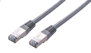 Kabel C-TECH CB-PP5F-3 patchcord Cat5e, FTP, šedý, 3m