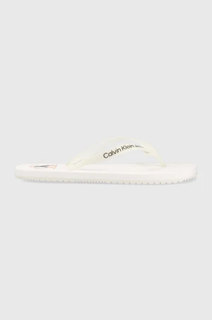 Žabky Calvin Klein Jeans BEACH SANDAL AOP pánské, černá barva, YM0YM00656