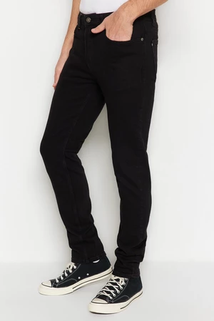 Trendyol Limited Edition Black Men's Premium Regular Fit Flexible Fabric Jeans.