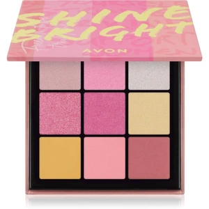 Avon Viva La Pink! Shine Bright paleta očních stínů 10,8 g