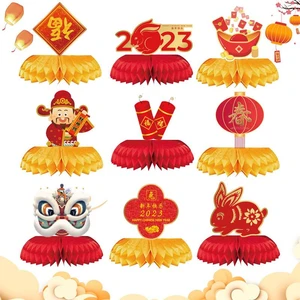 Chinese New Year Centerpiece Honeycomb Chinese New Year Honeycomb Decorations Happy New Year Red Table Topper For Spring