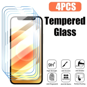 4PCS Tempered Glass for iPhone 11 Pro XR X XS Max Screen Protector on for iPhone 11 8 Plus 7 6 6S SE 2020 Protective Glass