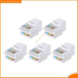 5pcs Tool-free CAT5E UTP network module RJ45 connector Information socket Computer Outlet cable adapter Jack