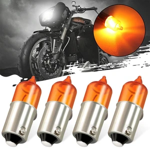 4pcs/lot Universal 12v 21w Amber Car Motorcycle Scooter Mini Mini Indicator Light Bulb Indicator Light Waterproof Signal Light