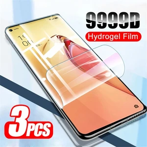 3PCS Hydrogel Film For OPPO Reno 8 7 Pro 5G 6 Z 4SE 5 Lite Screen Protector For OPPO Reno 8 9 Pro Plus Full Glue Protective Film