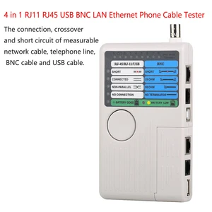 Multifunctional 4 in 1 LAN Network Cable Tester Remote RJ11 RJ45 USB BNC For UTP STP LAN Cabel Tracker Detector Fast Test Tool