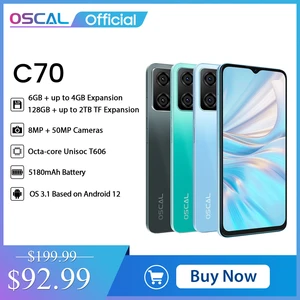 OSCAL C70, 6GB+128GB, Octa Core, 50MP Camera, 5180mAh, 6.6-inch HD+ Screen, Android 12