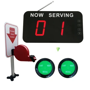 Wireless 2 Digit Number Screen NEXT Control Button Ticket Dispenser Queue Management Customer Waiting Calling System