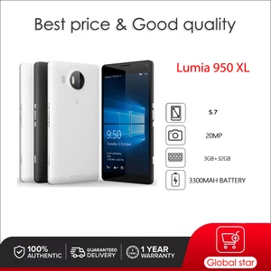 Original Unlocked Lumia 950 XL Dual Sim 4G 20MP 5.7" WIFI 3GB+32GB Bluetooth Mobile Phone Made in Finland Free Shipping