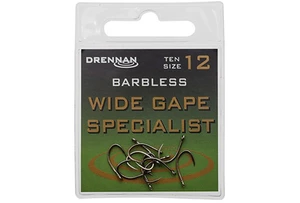 Drennan háčky bez protihrotu Wide Gape Specialist Barbless vel. 4