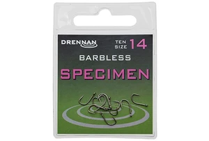 Drennan háčky bez protihrotu Specimen Barbless vel. 10