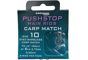 Drennan návazce Pushstop H'Rig Carp Match Barbless vel.14 / 5lb