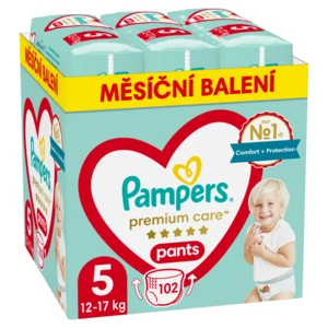 Pampers Premium Care Pants vel. 5 12–17 kg plenkové kalhotky 102 ks