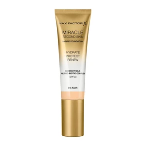 Max Factor Pečující make-up pro přirozený vzhled pleti Miracle Touch Second Skin SPF 20 (Hybrid Foundation) 30 ml 06 Golden Medium