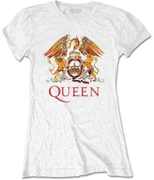 Queen Camiseta de manga corta Classic Crest Womens Blanco 2XL