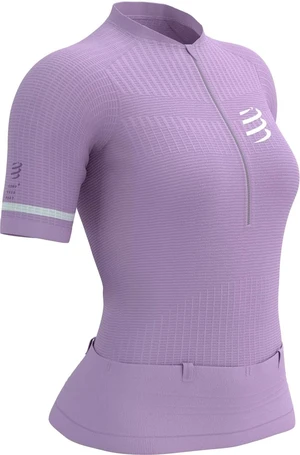 Compressport Trail Postural SS Top W Lupine/White L Laufshirt mit Kurzarm