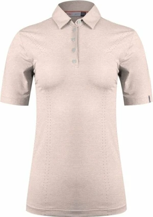 Kjus Womens Ally Cooling SS Blush Pink Melange 42 Polo-Shirt