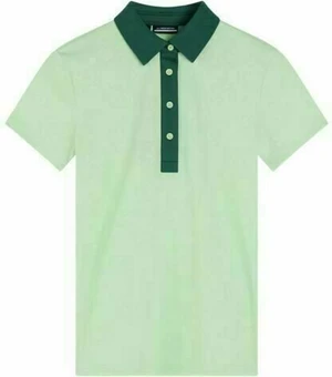 J.Lindeberg Henrietta Debossed Patina Green L Chemise polo