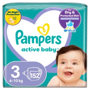 PAMPERS Active Baby MP+ S3 6-10 kg 152 ks